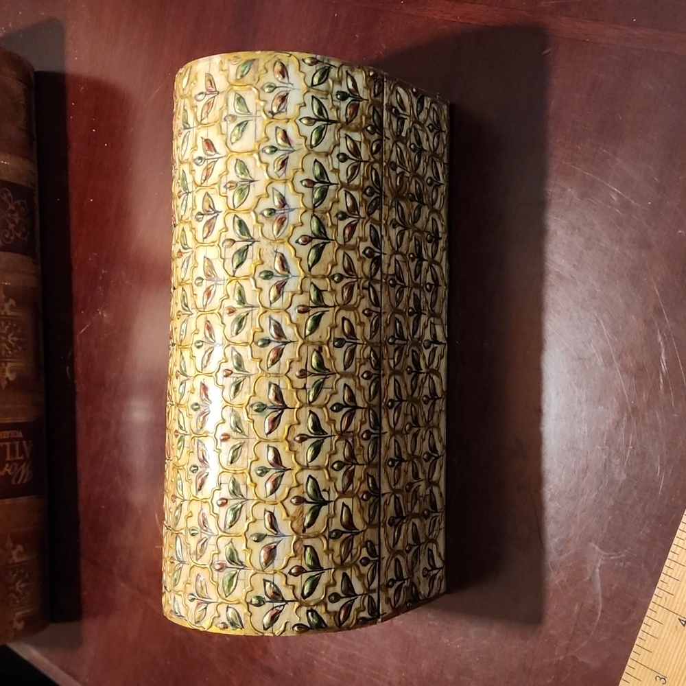 John-Richard Collection Wood with Resin Overlay HandPainted Trinket Box